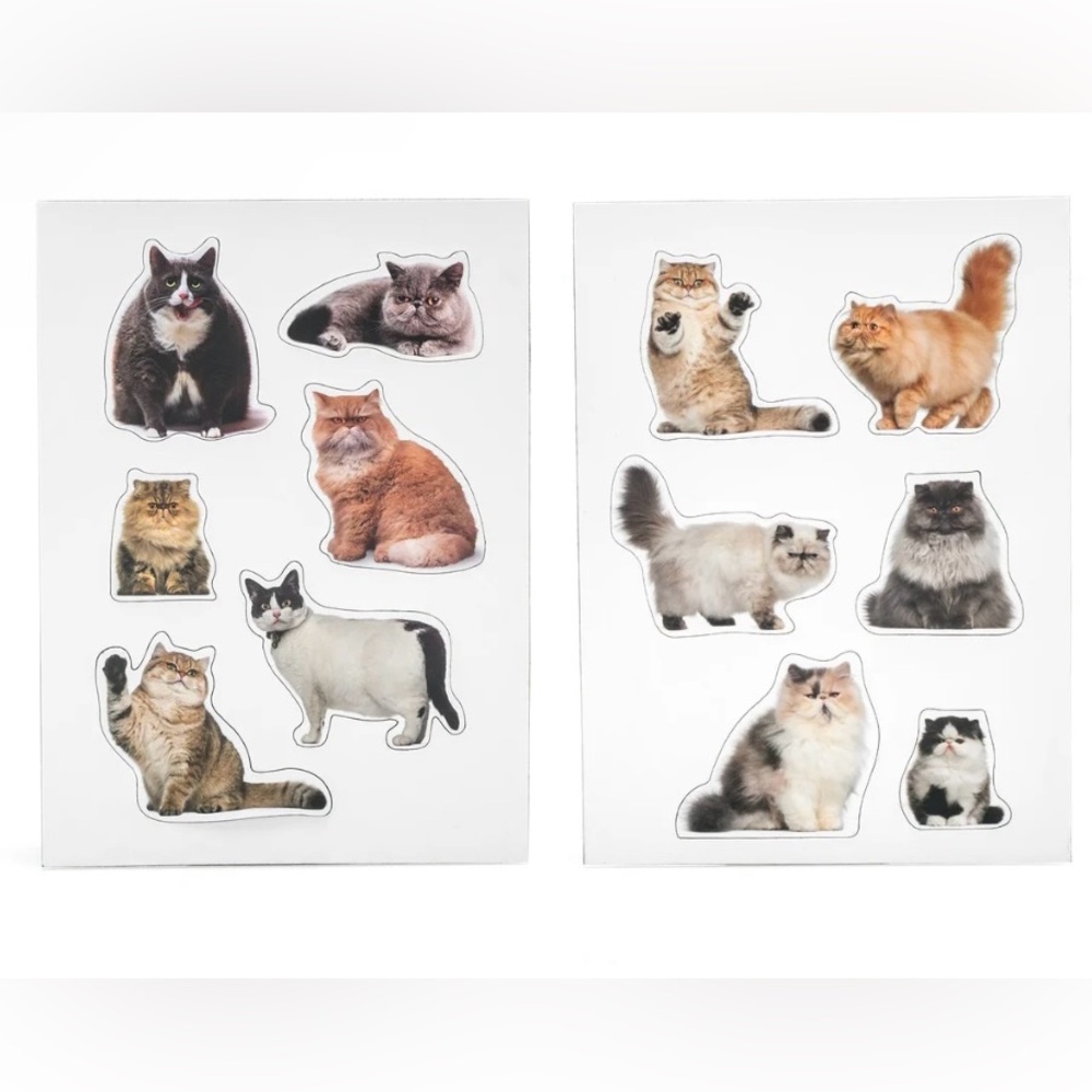 NIP Mustard Fat Cat Fridge Magnets - Picture 2 of 3
